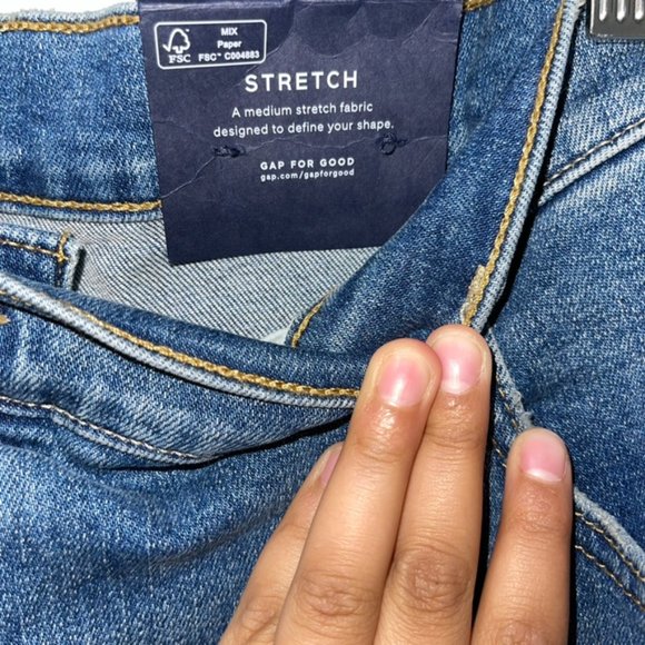 GAP Vintage Stretch Denim Medium Stretch Fabric Cheeky Straight High Rise 20/35P - Picture 15 of 16